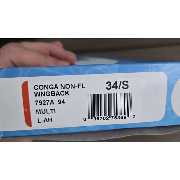 TYR The Finals Women Conga 1-pc Swimsuit Wing back Pink/multi- Size 34 New - Picture 4 of 4